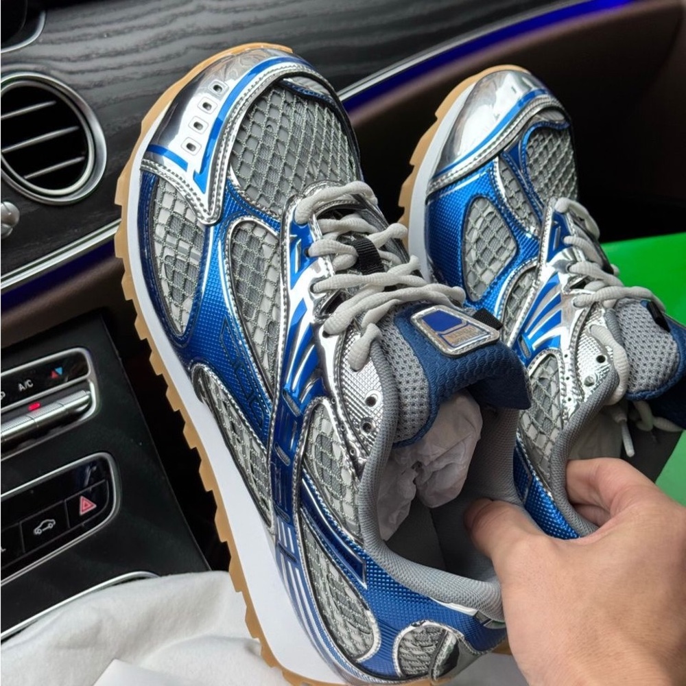 Men's Blue and Gray Athletic Shoes